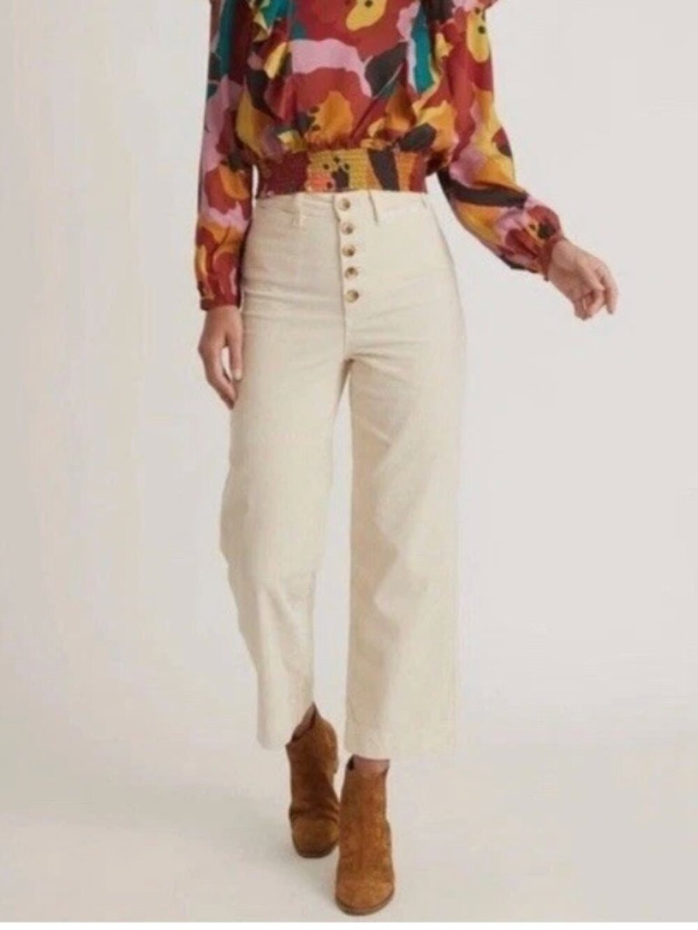 Marine Layer Bridget Corduroy Wide Leg Crop Pants